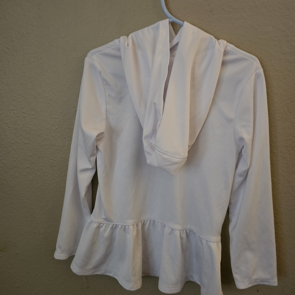 Adidas Kids White Hoodie Shirt - Picture 6 of 8